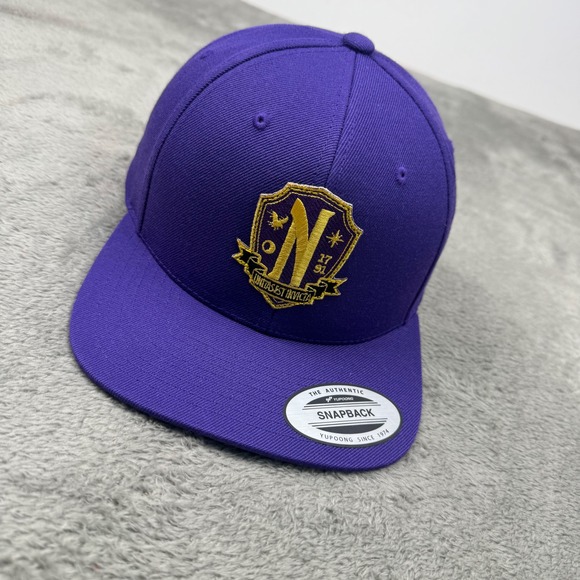 Yupoong Other - Yupoong Wednesday Nevermore Academy Snapback Hat Mens OSFA Purple New No Tags